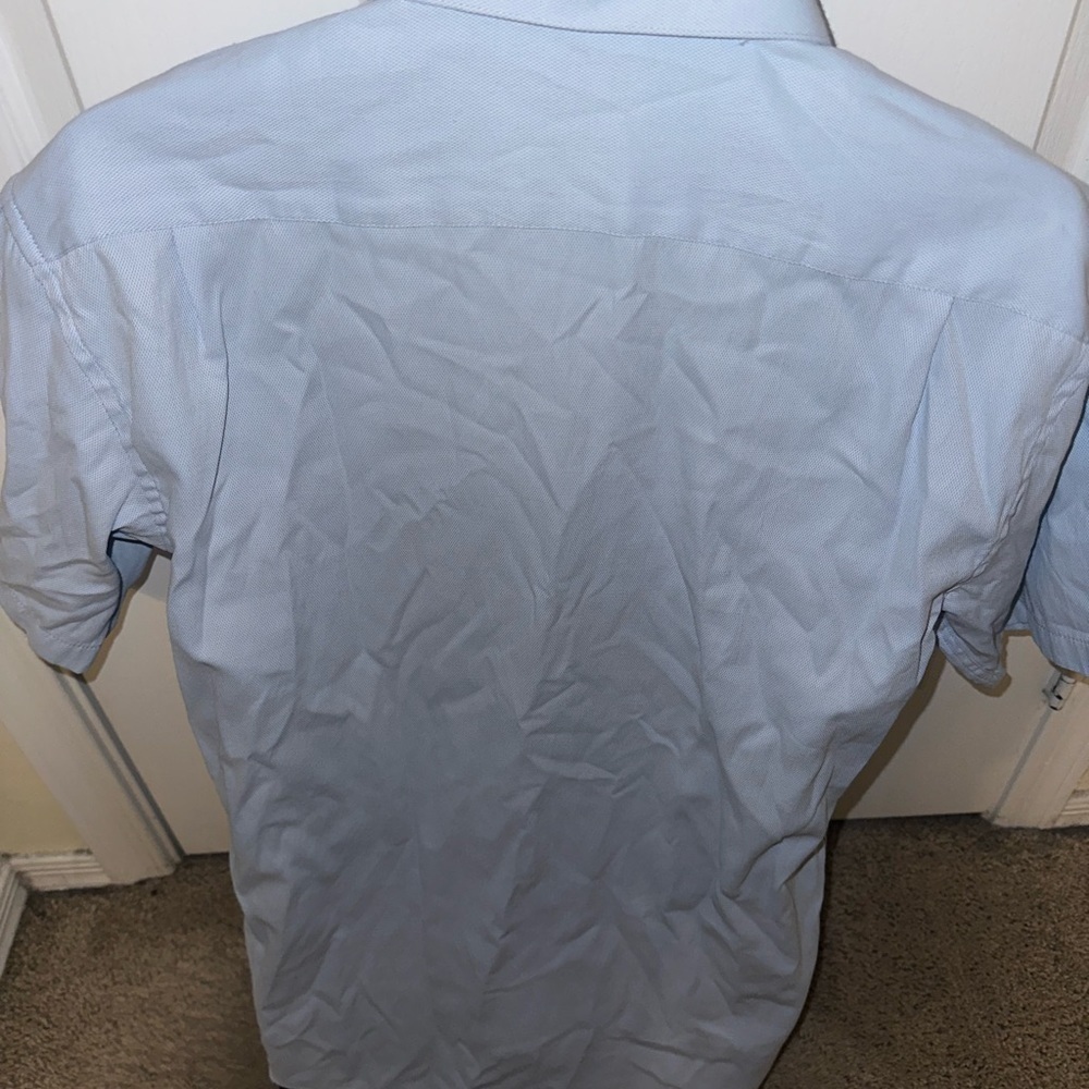 Men’s used American Crew classic fit button down shirt blue size M medium - Picture 4 of 4